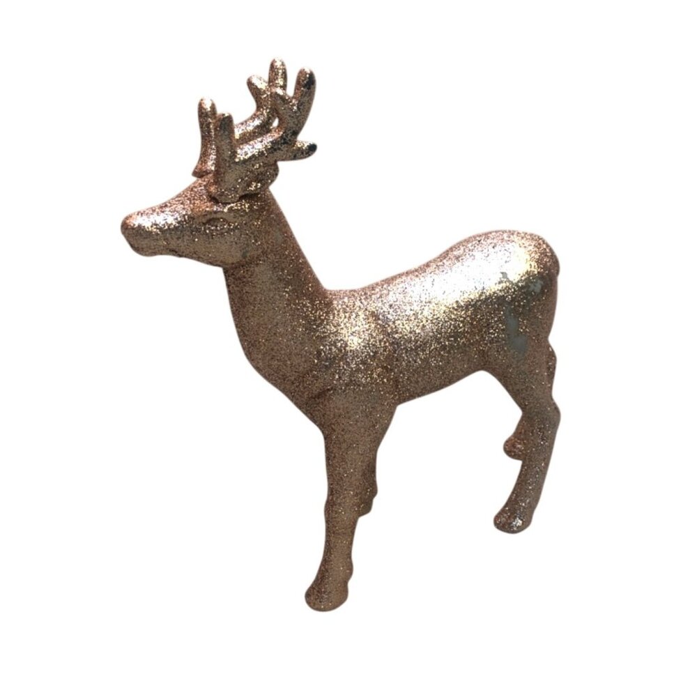 CHRISTMAS GOLD SPARKLE RAINDEER FIGURING